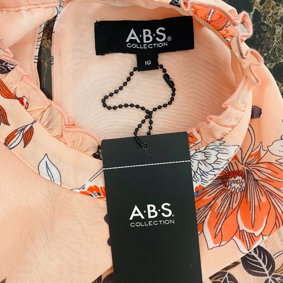 ABS COLLECTION Sleeveless Floral Dress NWT pink - Picture 8 of 14